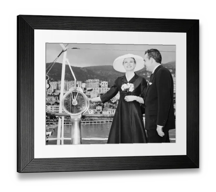 Framed Print : Grace Kelly with Prince Rainer Framed Print : Grace Kelly with Prince Rainer
