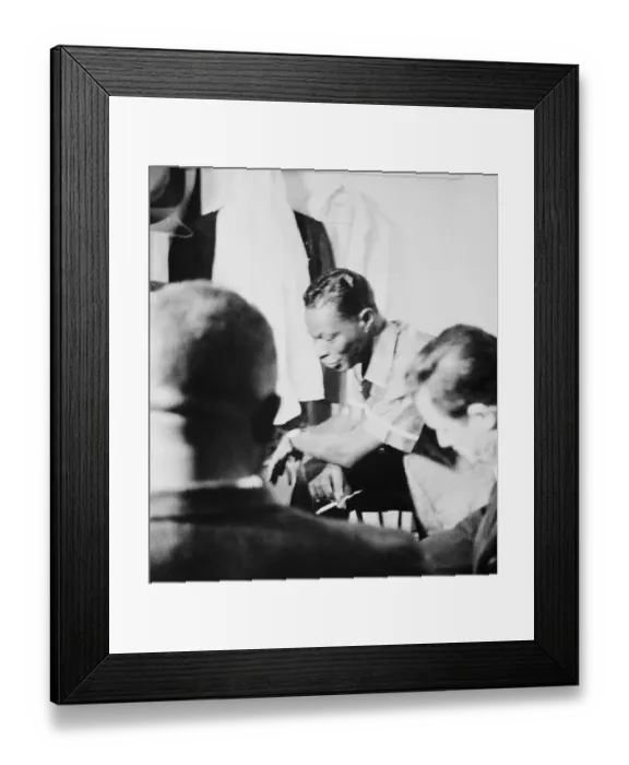 Framed Print : Portrait of Nat King Cole Framed Print : Portrait of Nat King Cole