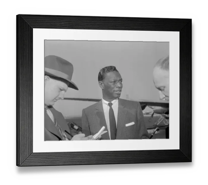 Framed Print : Singer Nat King Cole Being Interviewed Framed Print : Singer Nat King Cole Being Interviewed
