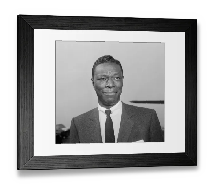 Framed Print : Portrait of Musician Nat King Cole Framed Print : Portrait of Musician Nat King Cole