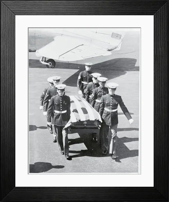 Framed Print : View of Marine Honor Guard Pallbearers Framed Print : View of Marine Honor Guard Pallbearers
