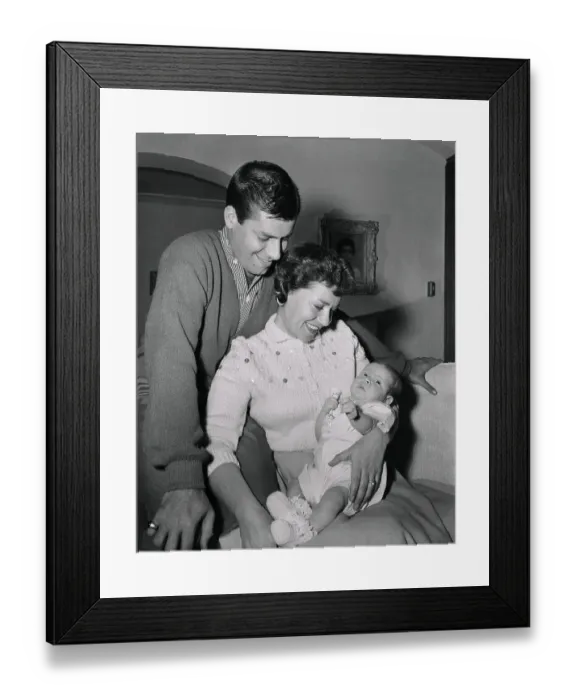 Framed Print : Portrait of Jerry and Patti Lewis with Son Framed Print : Portrait of Jerry and Patti Lewis with Son