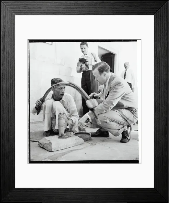 Framed Print : Walter Reuther Speaking With a Workman Framed Print : Walter Reuther Speaking With a Workman