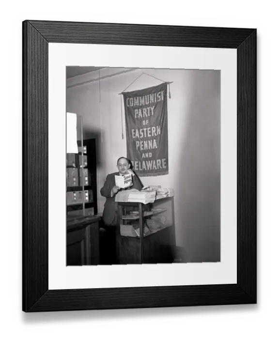 Framed Print : Benjamin Weiss Reading a Pamphlet Framed Print : Benjamin Weiss Reading a Pamphlet