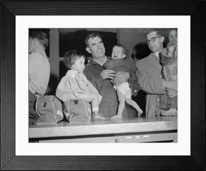 Framed Print : Harry Holt Holding an Infant Framed Print : Harry Holt Holding an Infant