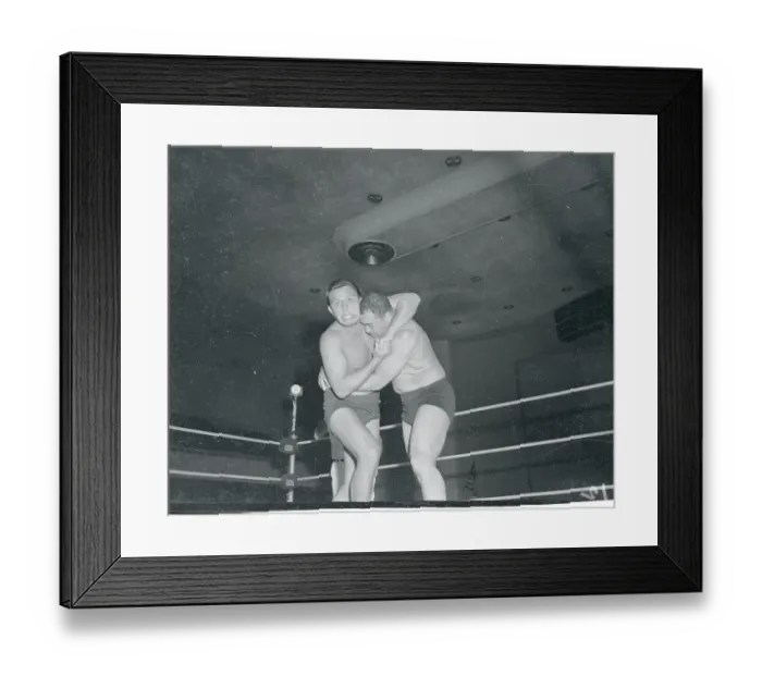 Framed Print : Joe Louis Wrestling Against Charro Aztec Framed Print : Joe Louis Wrestling Against Charro Aztec