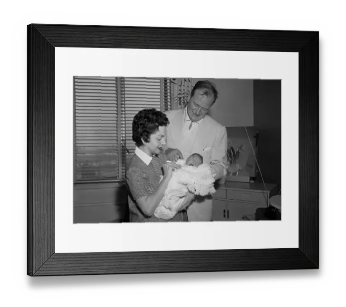 Framed Print : John Wayne and His Family Framed Print : John Wayne and His Family