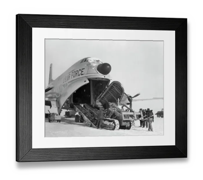 Framed Print : People Unloading Cargo From a Transport Plane Framed Print : People Unloading Cargo From a Transport Plane