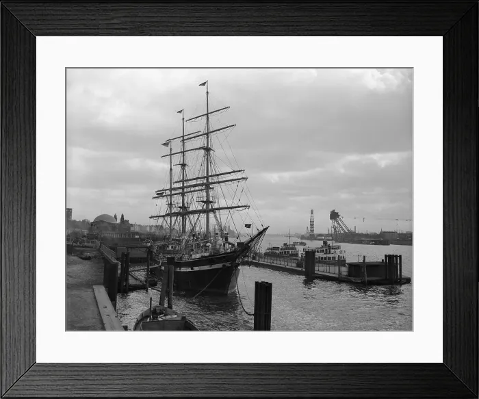 Framed Print : Ship Docked in Harbor Framed Print : Ship Docked in Harbor
