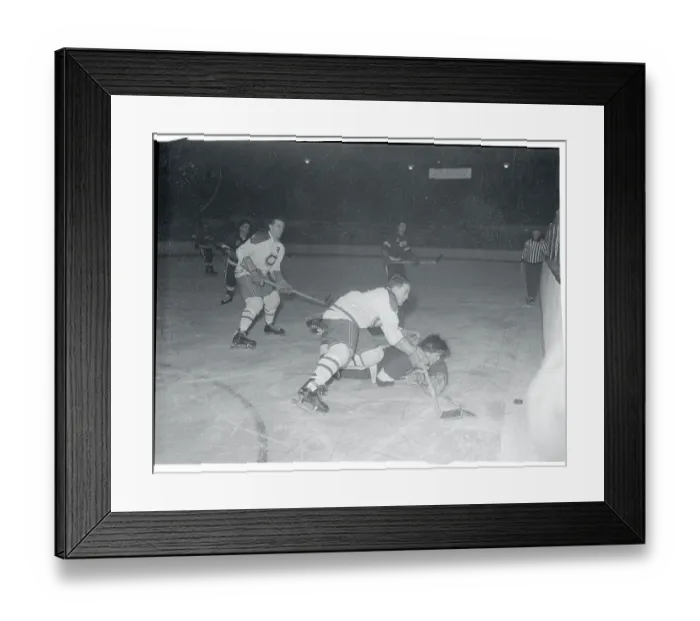 Framed Print : Henri Richard and Marty Pavelich Battling for the Puck Framed Print : Henri Richard and Marty Pavelich Battling for the Puck