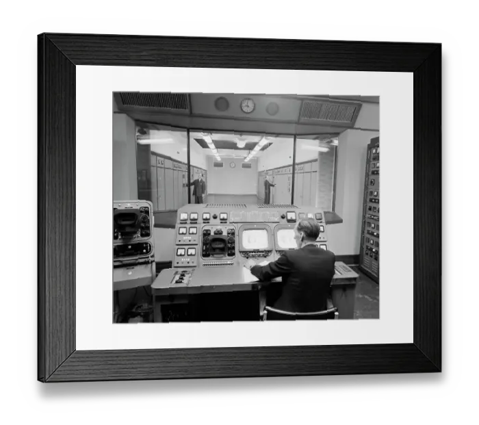 Framed Print : Interior of BBC TV Transmitting Station in London Framed Print : Interior of BBC TV Transmitting Station in London