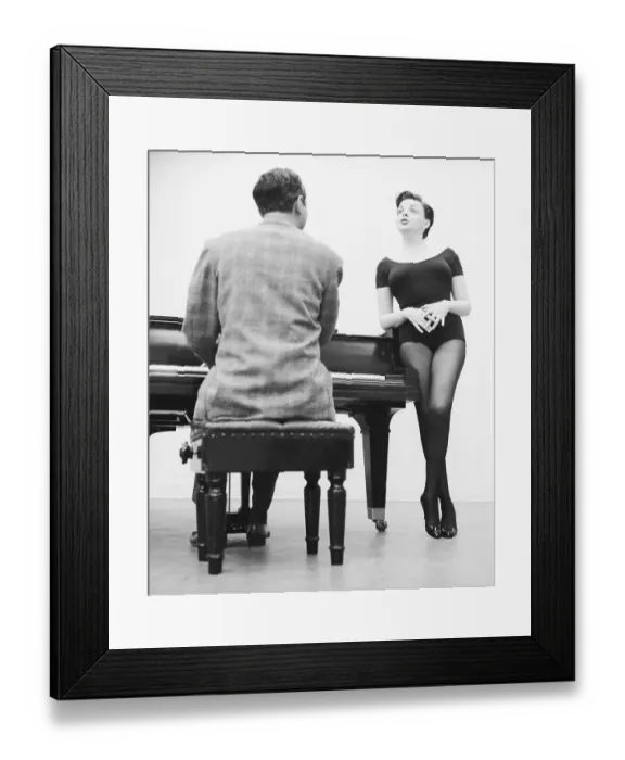 Framed Print : Singer Judy Garland Rehearsing with Composer Leonard Pennario Framed Print : Singer Judy Garland Rehearsing with Composer Leonard Pennario
