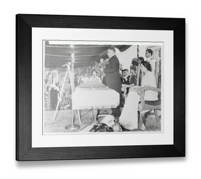 Framed Print : Isakander Mirza Being Sworn in as President Framed Print : Isakander Mirza Being Sworn in as President
