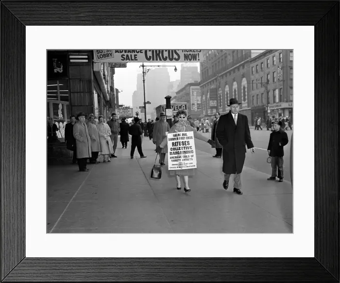 Framed Print : Circus Threatened with Strike Framed Print : Circus Threatened with Strike