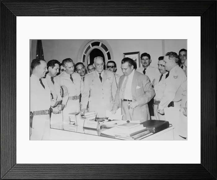 Framed Print : Fulgencio Batista Conferring with Francisco Tabernilla Framed Print : Fulgencio Batista Conferring with Francisco Tabernilla