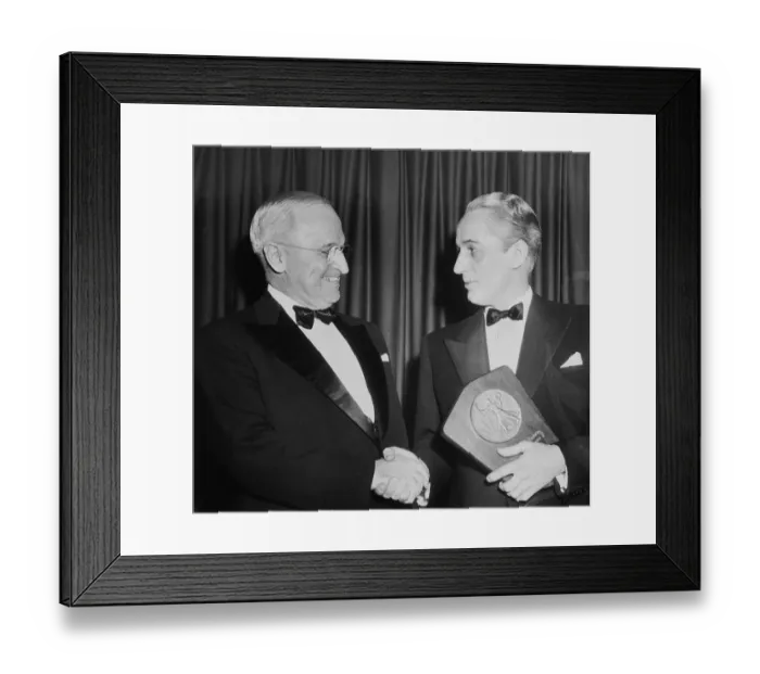 Framed Print : Harry Truman and Clifton Daniel Shaking Hands Framed Print : Harry Truman and Clifton Daniel Shaking Hands