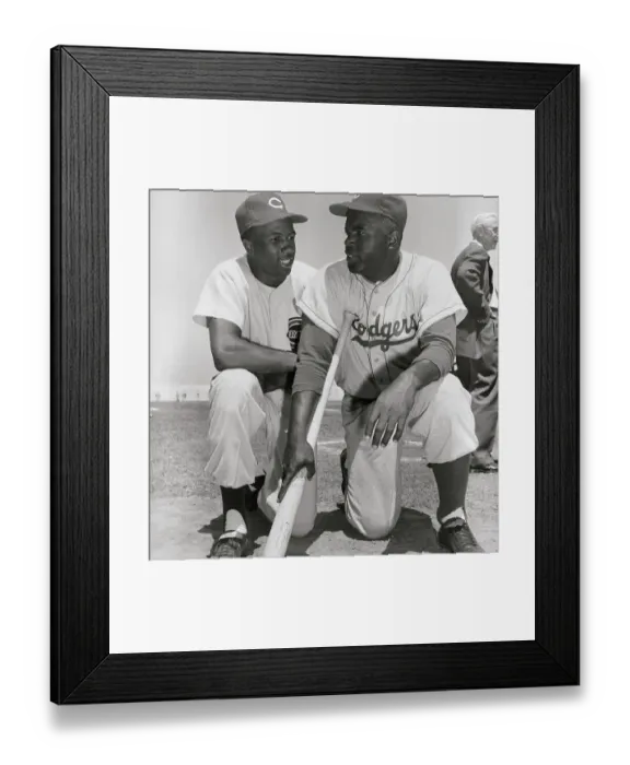 Framed Print : Jackie Robinson with Frank Robinson Framed Print : Jackie Robinson with Frank Robinson