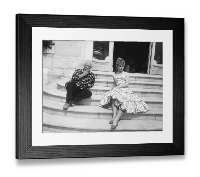 Framed Print : Pablo Picasso with Brigitte Bardot Framed Print : Pablo Picasso with Brigitte Bardot