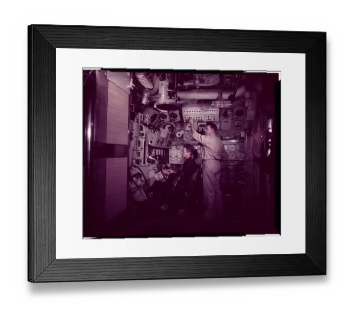 Framed Print : Men Working in Interior of Submarine Framed Print : Men Working in Interior of Submarine