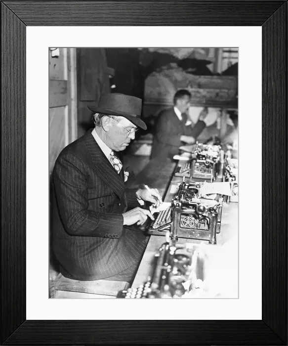 Framed Print : Portrait of Damon Runyon Framed Print : Portrait of Damon Runyon