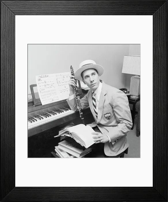 Framed Print : Dixieland Band Leader Stan Rubin at Piano Framed Print : Dixieland Band Leader Stan Rubin at Piano