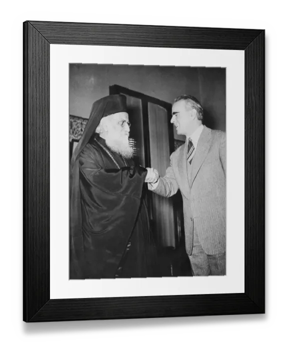 Framed Print : Konstantinos Karamanlis Meeting Archbishop Dorotheos Framed Print : Konstantinos Karamanlis Meeting Archbishop Dorotheos