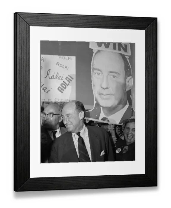 Framed Print : Supporters Greeting Adlai Stevenson Framed Print : Supporters Greeting Adlai Stevenson