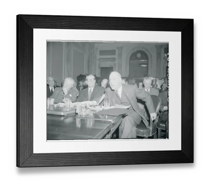 Framed Print : Sinclair Weeks Testifying at a Hearing Framed Print : Sinclair Weeks Testifying at a Hearing
