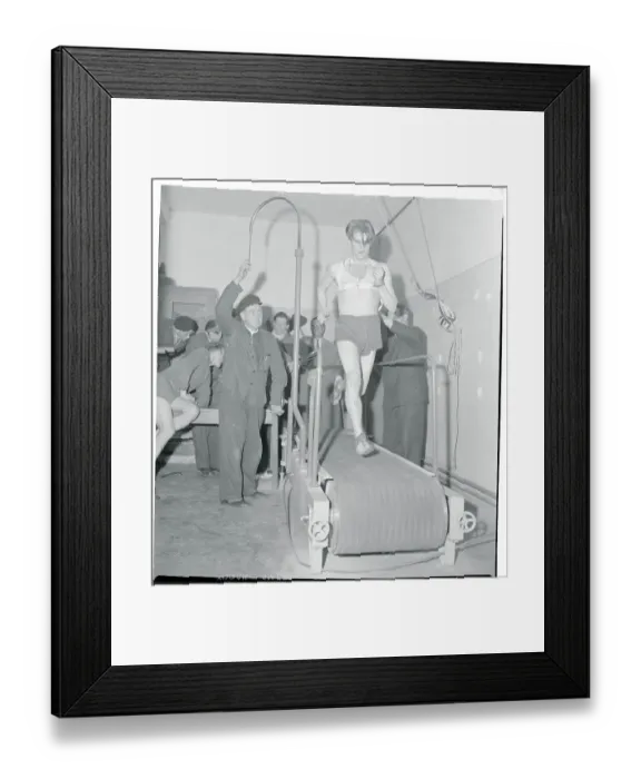 Framed Print : Person Running on a Conveyor Belt Track Framed Print : Person Running on a Conveyor Belt Track