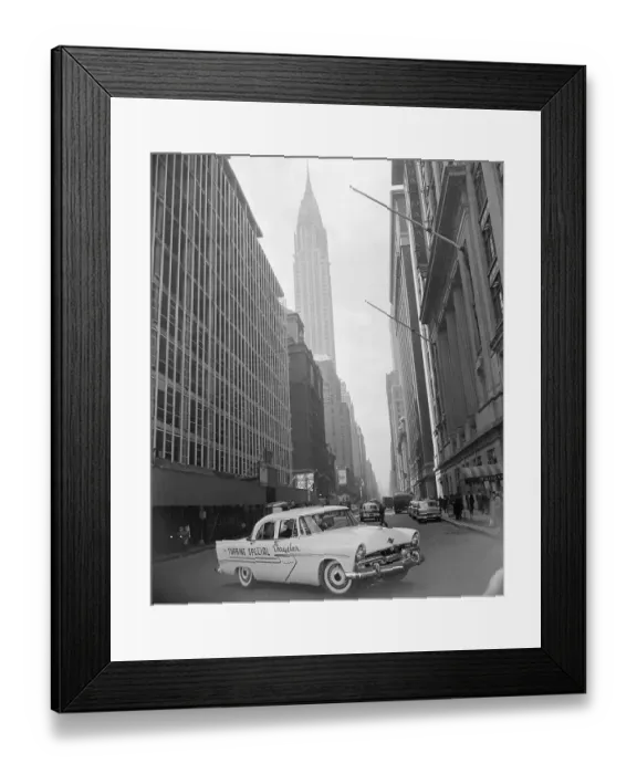 Framed Print : Chrysler Turbine Car Starting Coast-to-Coast Test Drive