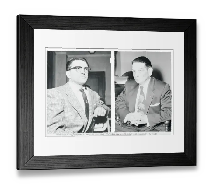 Framed Print : Ed Stanley and Georgie Hansford Testifying on Boxing Fixes