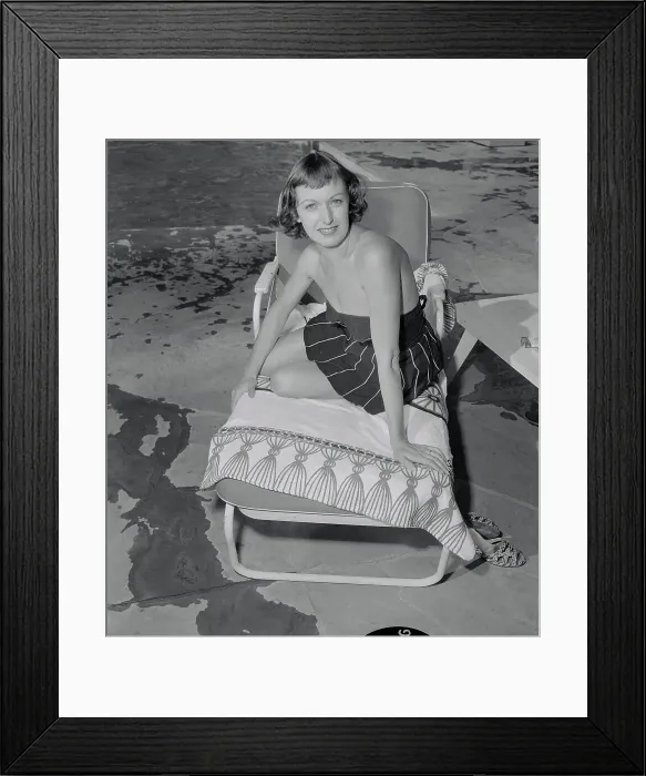 Framed Print : Margo Lee Relaxing Between Sets Framed Print : Margo Lee Relaxing Between Sets