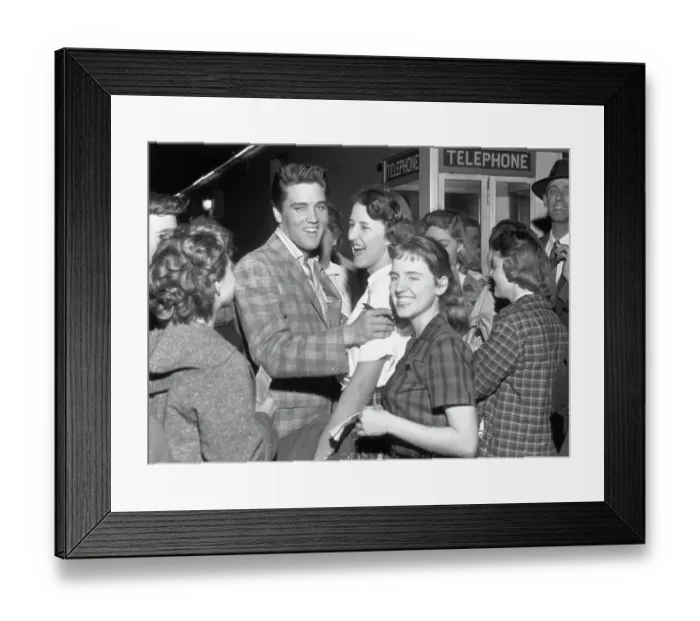 Framed Print : Elvis Presley Meeting Autograph Seekers Framed Print : Elvis Presley Meeting Autograph Seekers