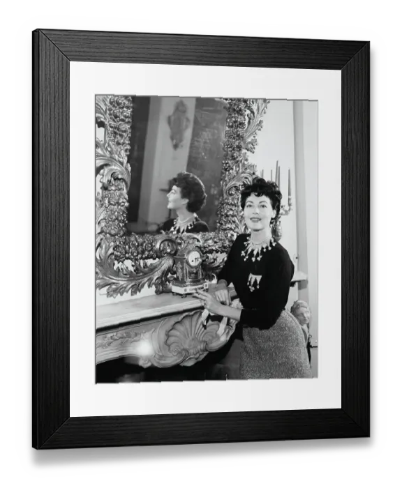 Framed Print : Actress Ava Gardner Posing by Mirror Framed Print : Actress Ava Gardner Posing by Mirror