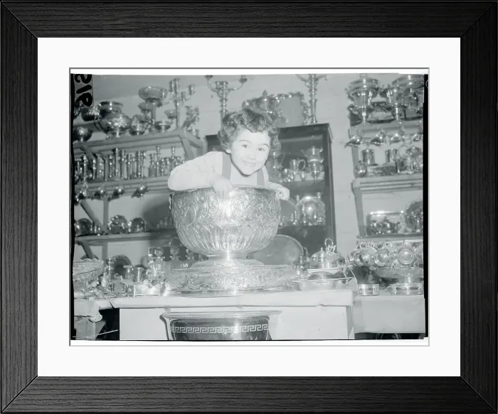 Framed Print : Girl Sitting Inside Large Antique Bowl Framed Print : Girl Sitting Inside Large Antique Bowl