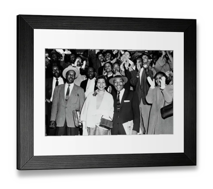 Framed Print : Martin Luther King Jr. After Bus Boycott Trial Framed Print : Martin Luther King Jr. After Bus Boycott Trial