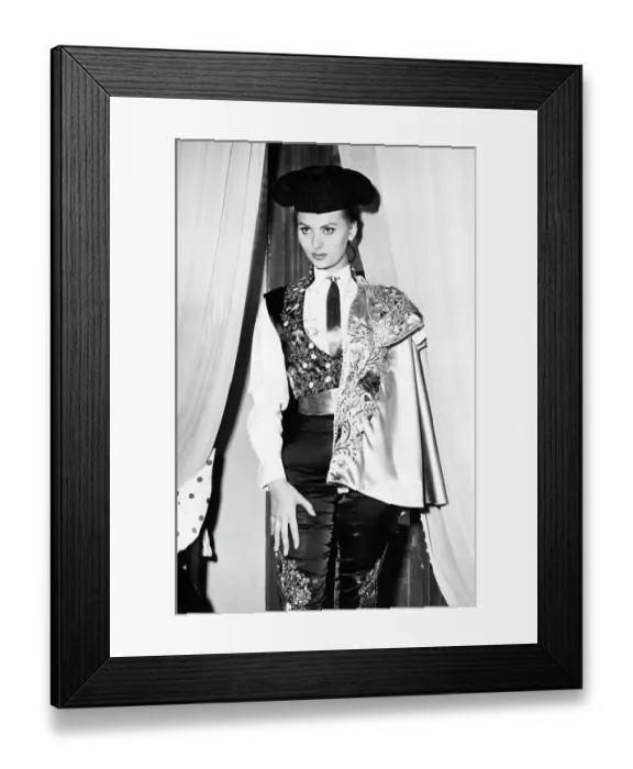 Framed Print : Sophia Loren In Matador Costume Framed Print : Sophia Loren In Matador Costume