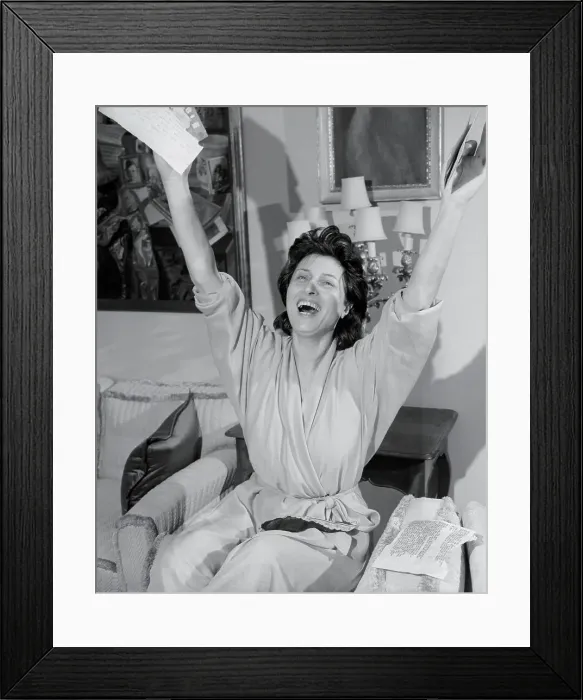 Framed Print : Italian Actress Magnani Waving Her Arms Framed Print : Italian Actress Magnani Waving Her Arms