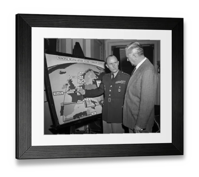 Framed Print : General Gruenther with James P. Richards Framed Print : General Gruenther with James P. Richards