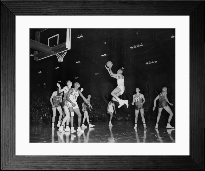 Framed Print : Hal Lear Shooting a Basket Framed Print : Hal Lear Shooting a Basket