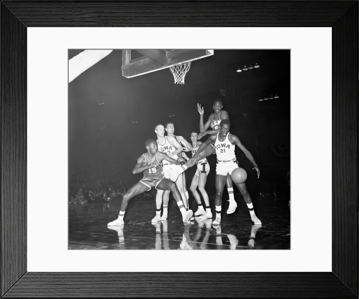 Framed Print : Basketball Players Competing for the Ball Framed Print : Basketball Players Competing for the Ball