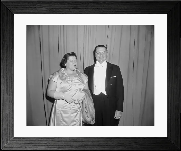 Framed Print : Ernest Borgnine And Wife; Academy Awards Framed Print : Ernest Borgnine And Wife; Academy Awards
