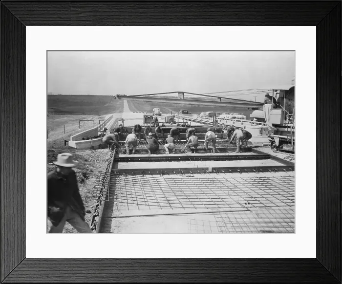 Framed Print : Construction Work On Turnpike Framed Print : Construction Work On Turnpike