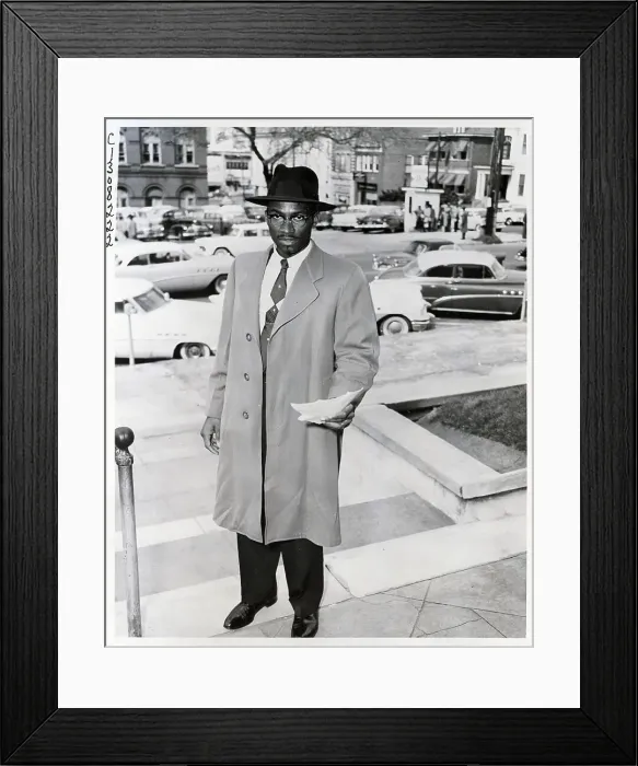 Framed Print : Rev. E.J. Fields Shown Arriving At Court