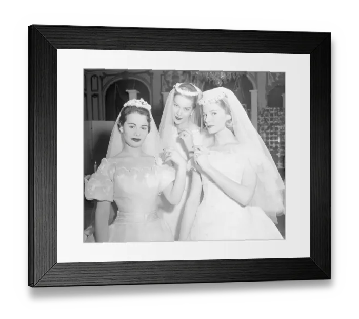 Framed Print : Fashion Models in Bridal Fashion Show Framed Print : Fashion Models in Bridal Fashion Show