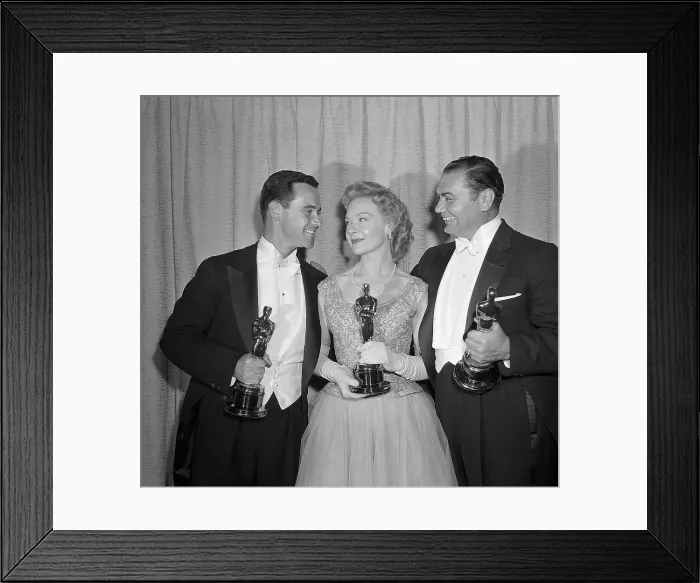 Framed Print : Academy Award Winners with Their Oscars