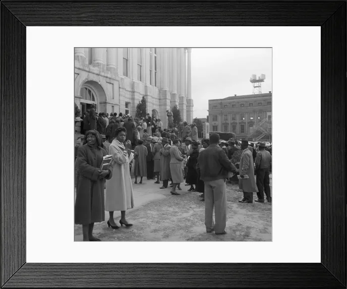 Framed Print : General View Of Crowd Outside Courthouse Framed Print : General View Of Crowd Outside Courthouse