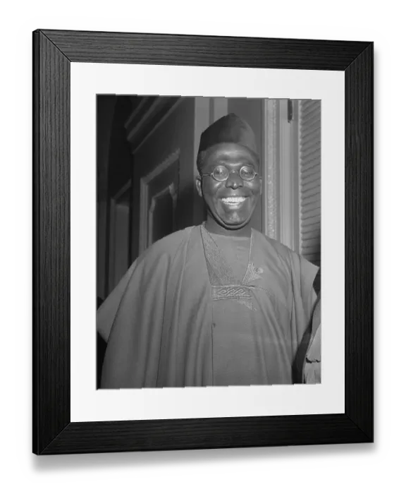 Framed Print : Chief Abafemi Awolowo with Frances P. Bolton Framed Print : Chief Abafemi Awolowo with Frances P. Bolton