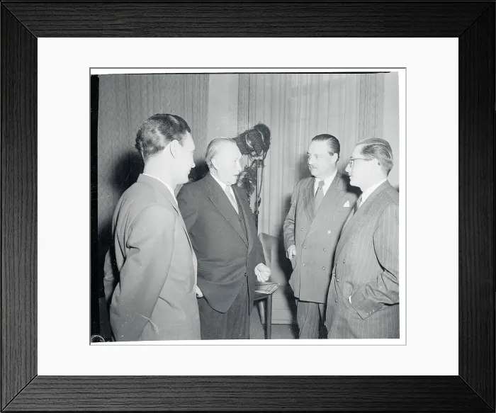 Framed Print : United Press Correspondent Interviewing Konrad Adenauer Framed Print : United Press Correspondent Interviewing Konrad Adenauer