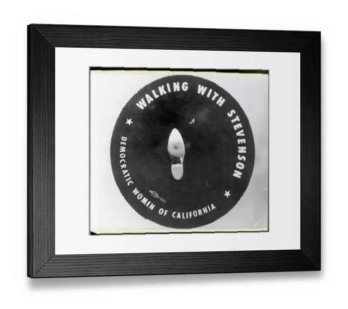 Framed Print : Campaign Button for Adlai Stevenson Framed Print : Campaign Button for Adlai Stevenson